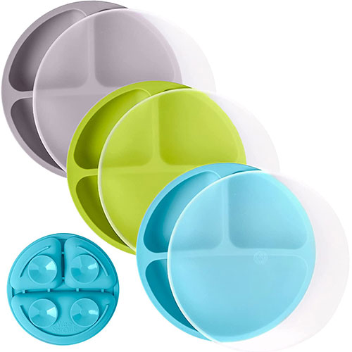 Silicone Plates with and Lids