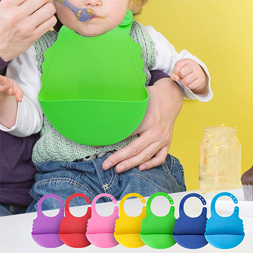 Silicone Feeding Bibs (5)