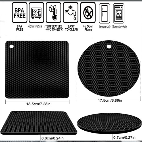 Silicone Trivets mat (6)