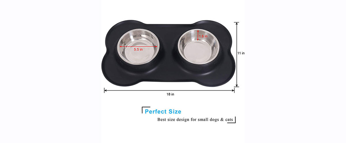 Dog-Bowls-With-Silicone-Mat