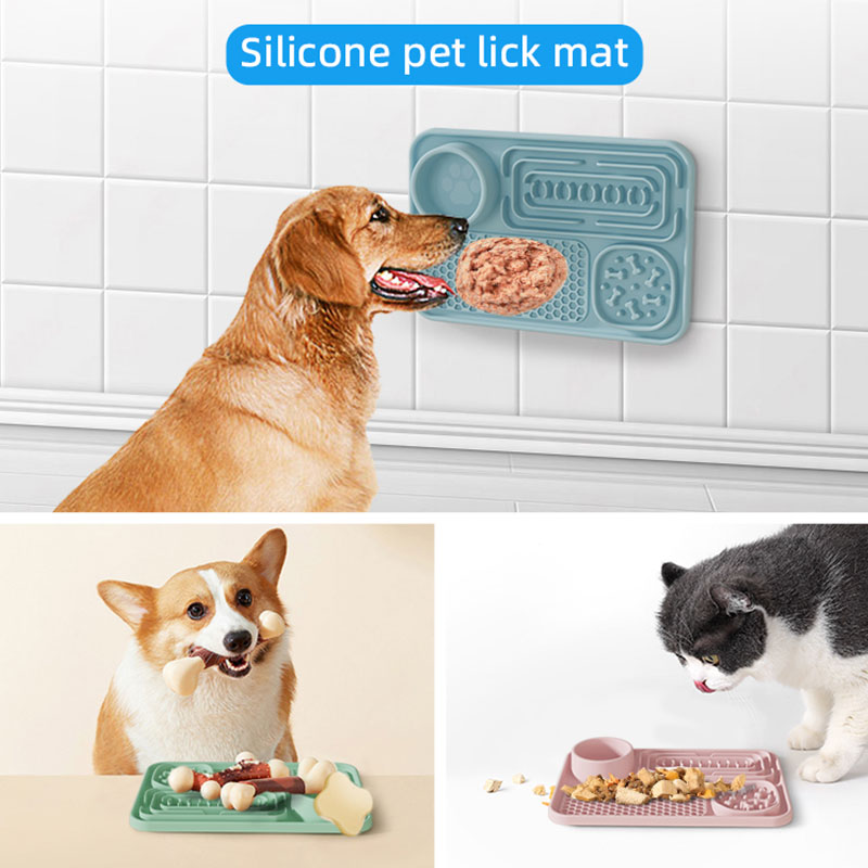 dog and cat food divided plate