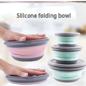 Silicone folding bowl